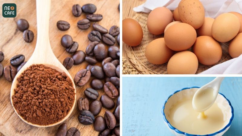 Nguyên liệu cách làm cà phê trứng Hà Nội